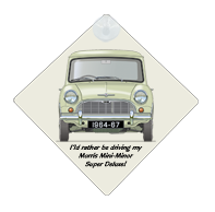 Morris Mini-Minor Super Deluxe 1964-67 Car Window Hanging Sign
